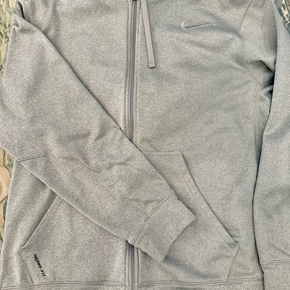 Men’sGray Nike Zip-Up Hoodie